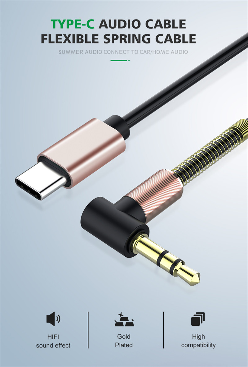 Bakeey-Elbow-Spring-Expansion-USB-Type-C-To-35mm-Aux-Audio-Cable-Headset-Speaker-Headphone-Jack-Adap-1746939-1