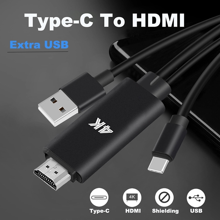 Bakeey-HD-1080P-USB-31-Type-C-to-HDMI-4k-Charging-HDTV-Video-Cable-Adapter-Converter-For-Huawei-P30--1649140-2