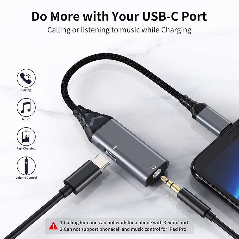 Bakeey-Type-C-2-In-1-Audio-Adapter-USB-C-to-35mm-Headphone-Adapter-60W-PD-Fast-Charging-Converter-fo-1847856-2