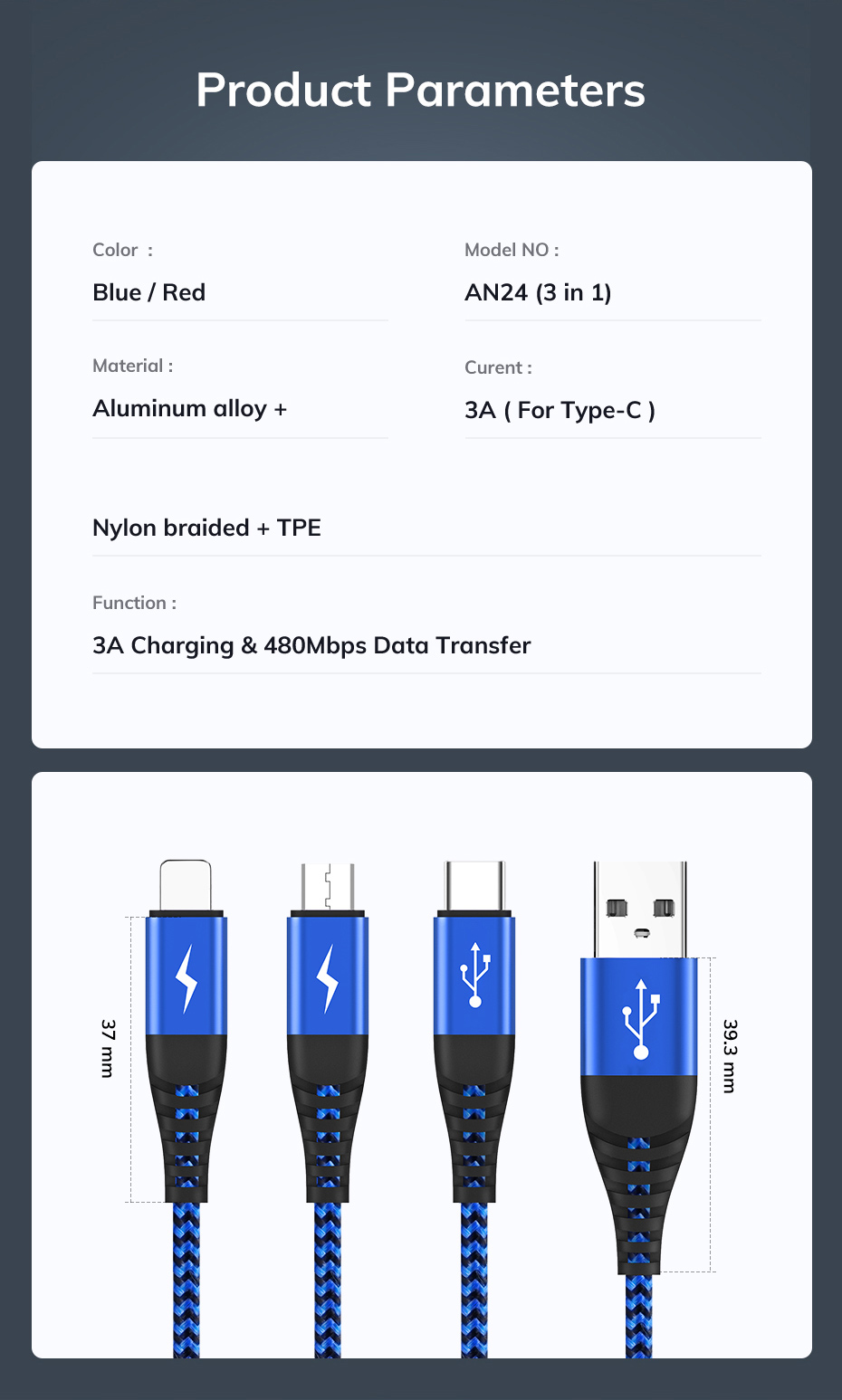 TOPK-AN24-3-in-1-Data-Cable-Data-Transmission-Cord-Line-12m-long-For-iPhone-12-XS-11Pro-for-Samsung--1742537-9