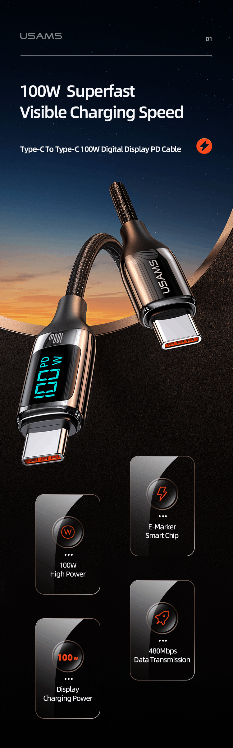 USAMS-U78-100W-USB-C-to-USB-C-PD-Cable-Fast-Charging-Data-Transmission-Cord-Line-2m-long-For-Xiaomi--1941084-1
