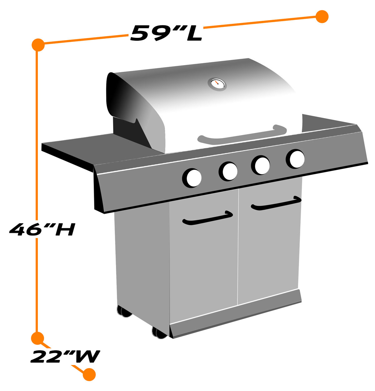 150x56x116CM-BBQ-Grill-Waterproof-Cover-Outdoor-Patio-Barbecue-Stove-Rain-Dust-Protector-1216231-3