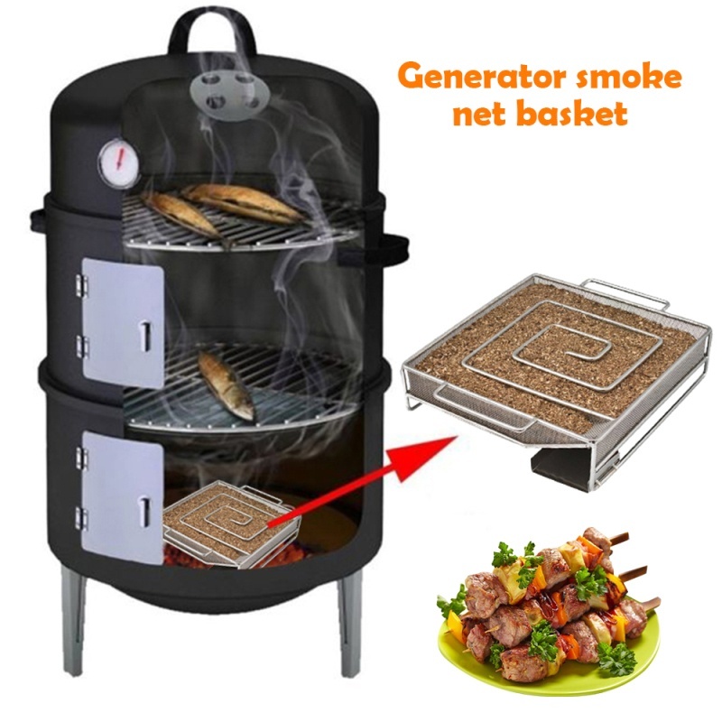 15x15x4cm-Stainless-Steel-BBQ-Grill-Camping-Picnic-Square-Cold-Smoke-Generator-Cooking-Stove-1657028-1