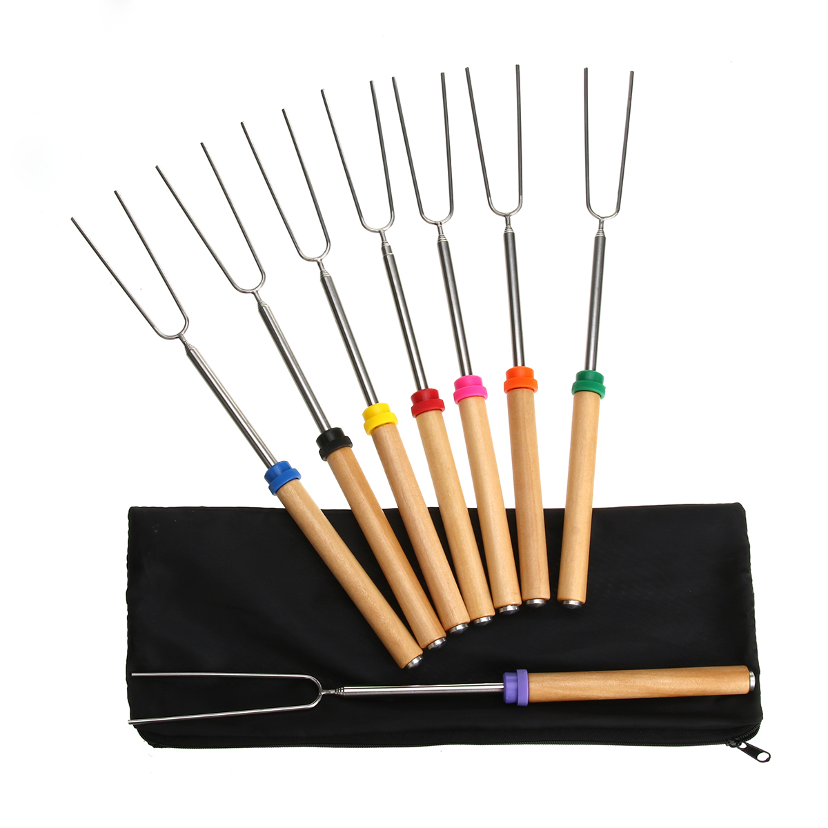 8PCS-Roasting-Sticks-Telescoping-12quot-32quot-Smore-Sticks-Skewers-Set-with-Wooden-Handle-for-BBQ-H-1781134-3