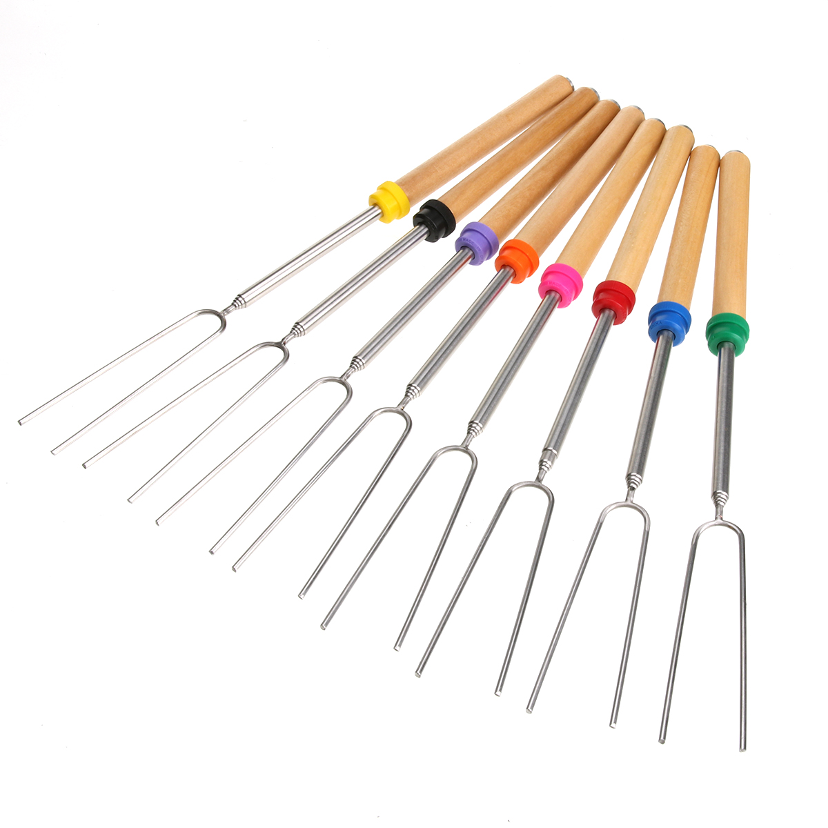 8PCS-Roasting-Sticks-Telescoping-12quot-32quot-Smore-Sticks-Skewers-Set-with-Wooden-Handle-for-BBQ-H-1781134-4