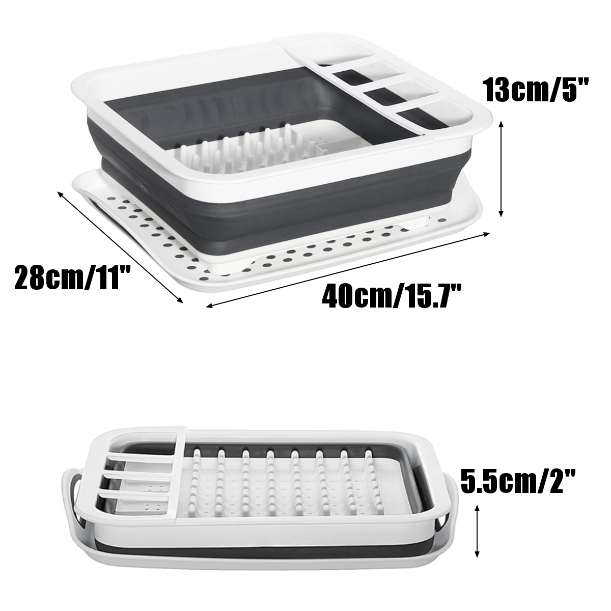 Dish-Drain-Shelf-Collapsible-Storage-Rack-Organiser-Silicone-Utensils-Foldable-Cutlery-Holder-1352206-2