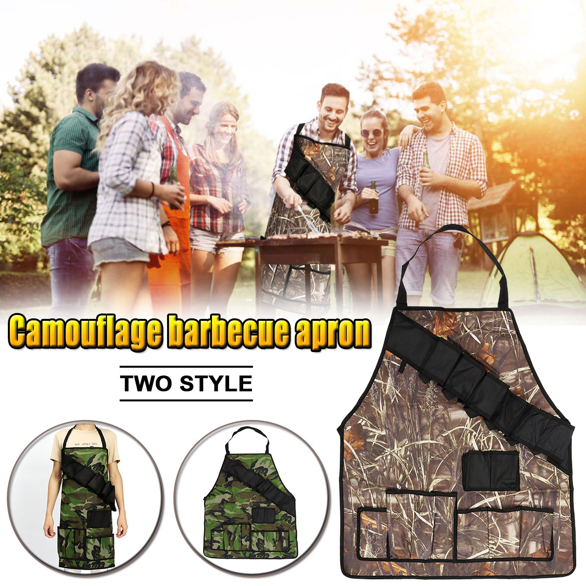 Outdoor-BBQ-Barbecue-Cooking-Waterproof-Aprons-With-Beer-Can-Opener-Belt-Camping-Picnic-1319308-1