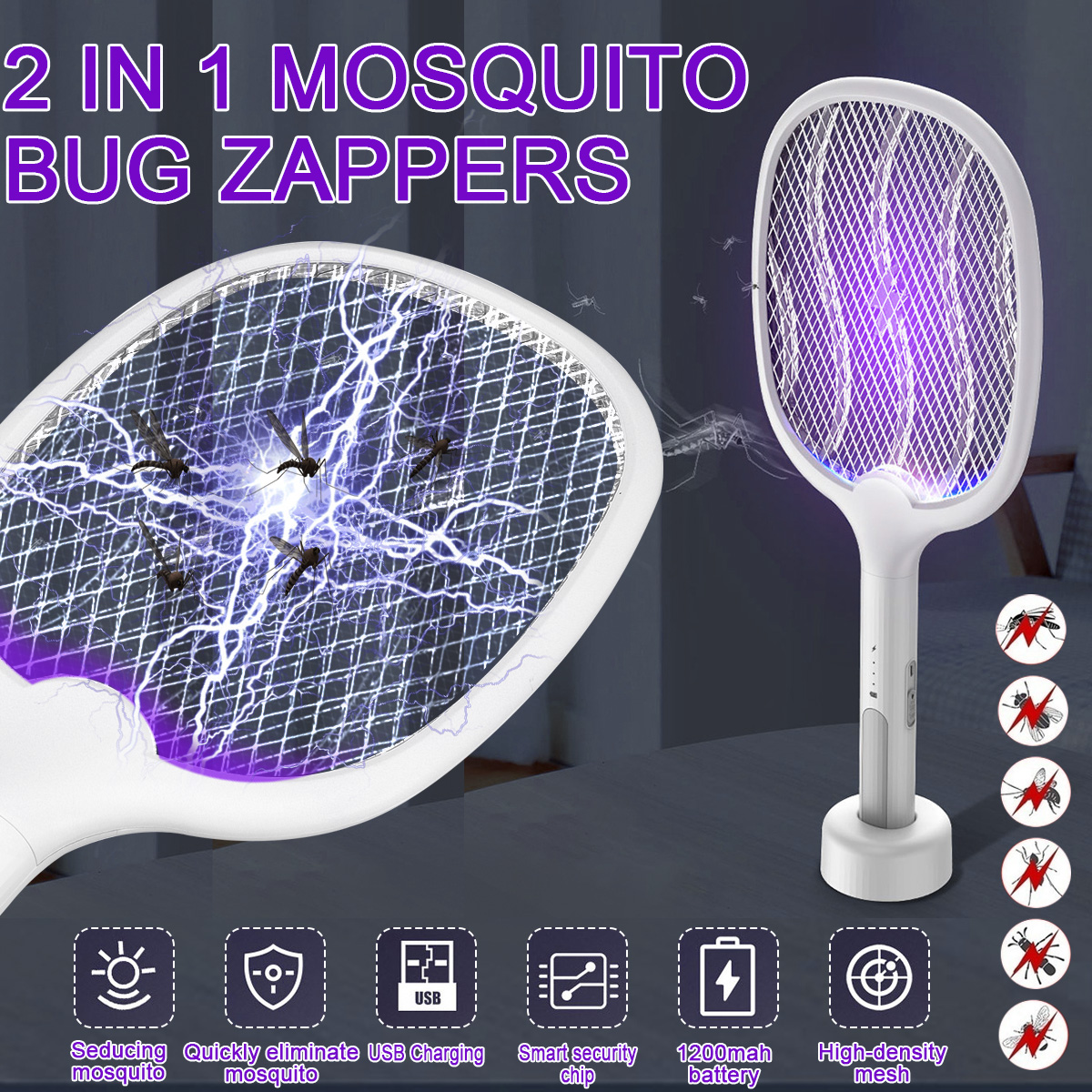 2-In-1-Electronic-Fly-Swatter-Three-Layer-Large-Grid-Intelligent-Electric-Mosquito-Swatter-With-LED--1846971-1