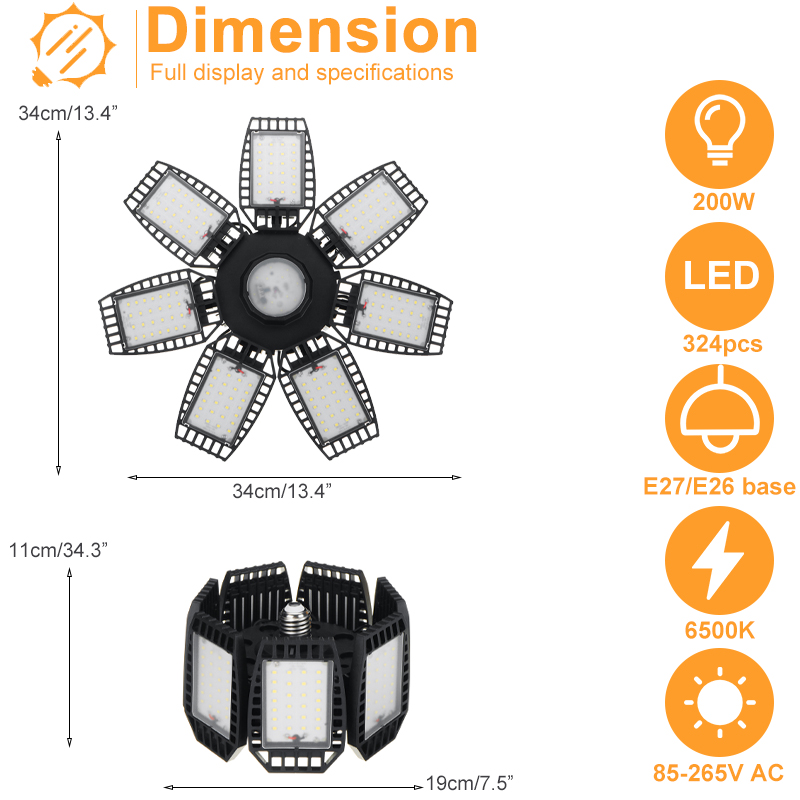 200W-6500K-LED-Morphing-Folding-Lamp-Lighting-Pendant-Light-Multi-angle-Rotation-Waterproof-Heat-Dis-1898577-2