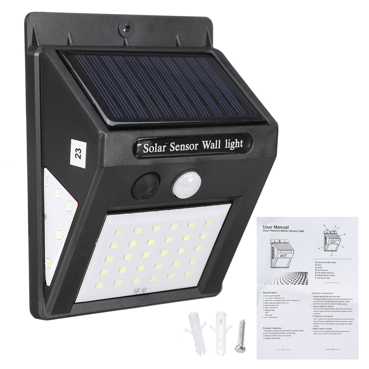 Waterproof-IP44-Solar-Motion-Sensor-Lights-Human-Body-Induction-Solar-Wall-Lamp-Outdoor-Garden-Yard--1521647-2