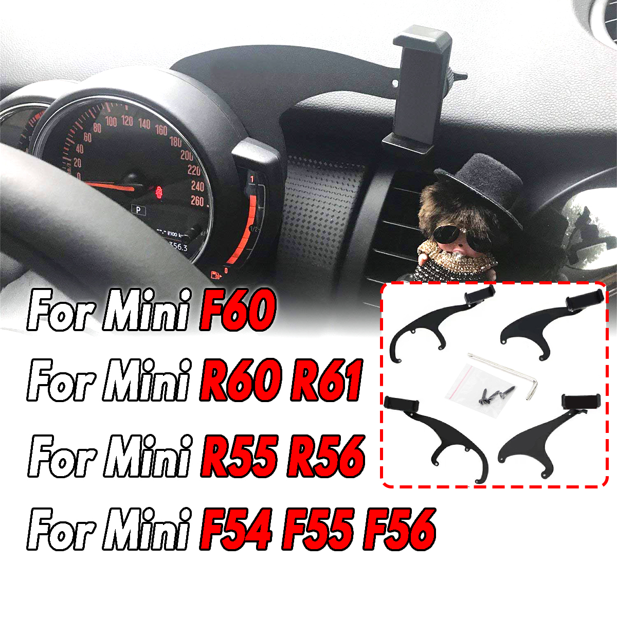 Bakeey-360deg-Rotation-Car-Phone-Mount-Cradle-Holder-Stand-for-Mini-Cooper-R60R61-R55R56-F60-1637156-2