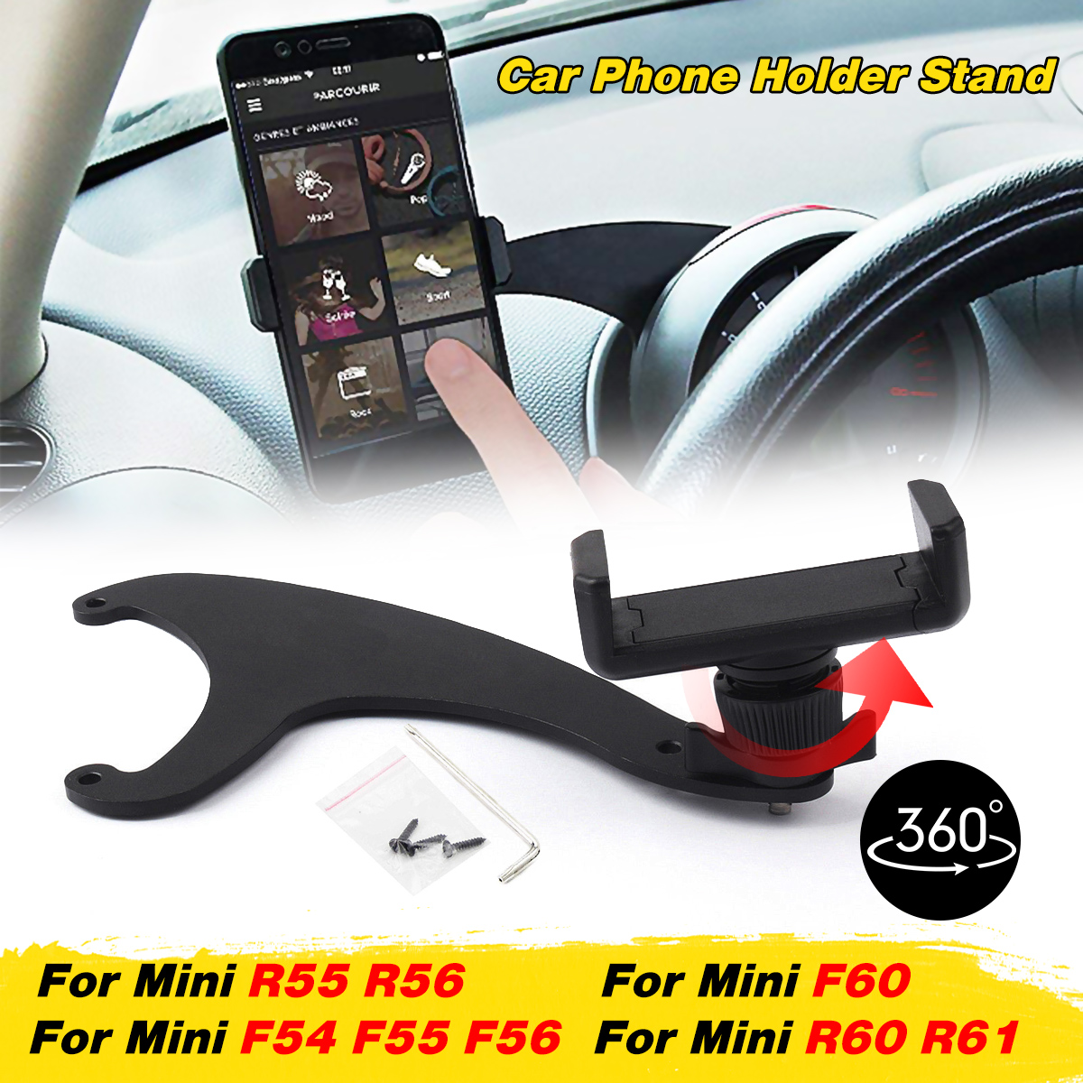 Bakeey-360deg-Rotation-Car-Phone-Mount-Cradle-Holder-Stand-for-Mini-Cooper-R60R61-R55R56-F60-1637156-3
