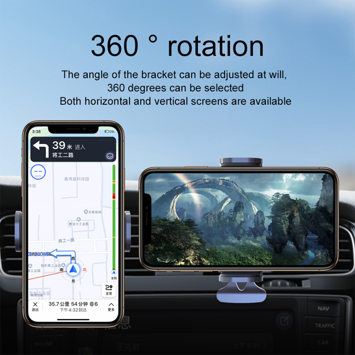 Bakeey-H30-Car-Solar-Powered-Auto-Induction-Vehicle-Bracket-Mobile-Phone-Holder-Stand-for-POCO-X3-F3-1879310-7