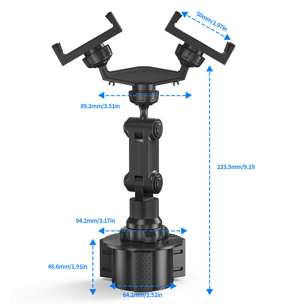 Bakeey-Rotary-Double-Collet-Car-Universal-Holder-Multifunctional-Navigation-Phone-Holder-For-iPhone--1929473-5