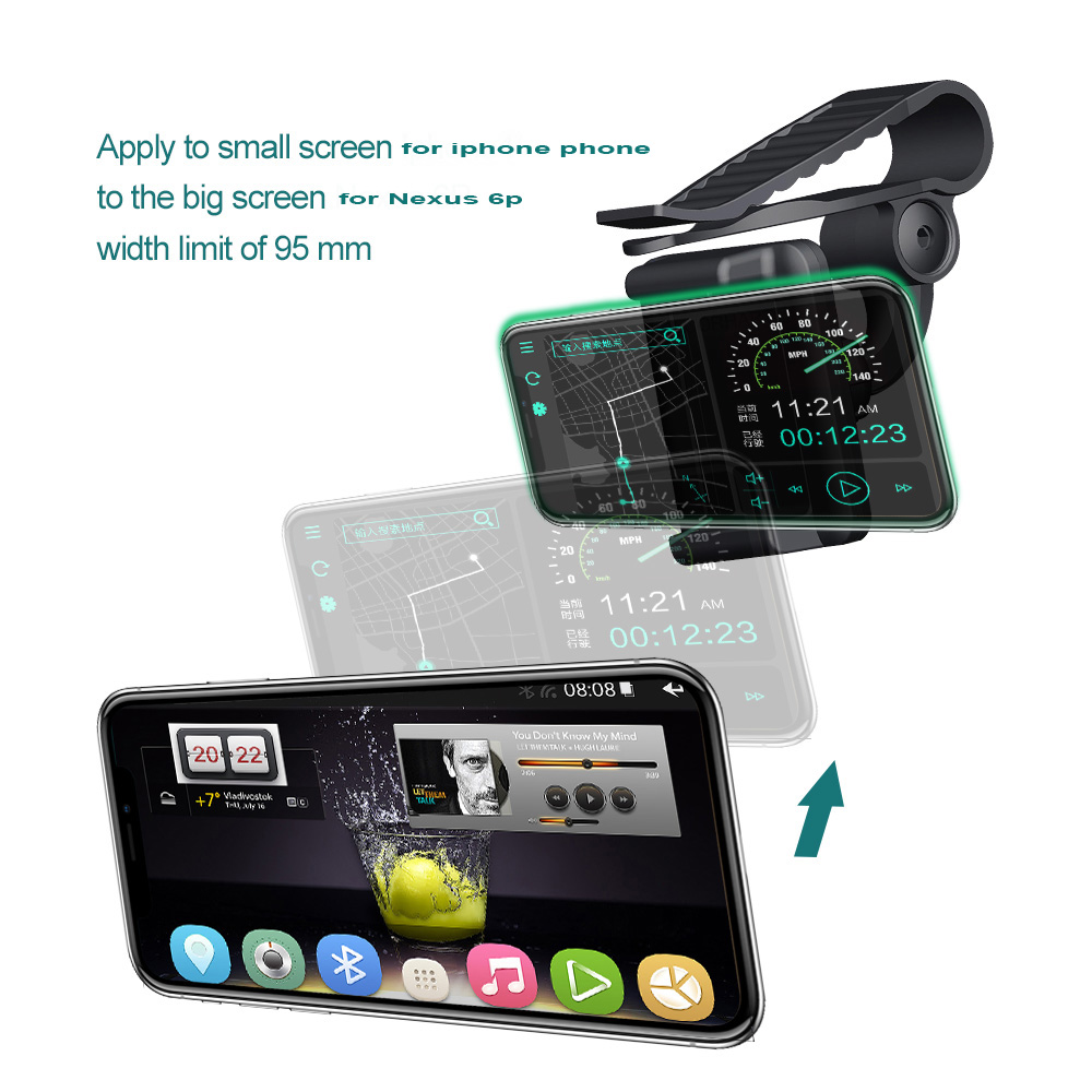 Bakeey-Universal-360deg-Rotating-Car-Sun-Visor-Phone-Mount-Holder-Stand-for-iPhone-Mobile-Phone-GPS--1782790-8