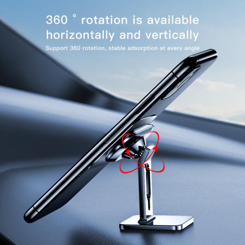 Bakeey-Universal-360deg-Rotation-Magnetic-Car-Dashboard-Mobile-Phone-Holder-Stand-Bracket-with-Cable-1898180-7