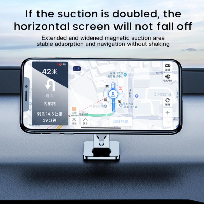 Bakeey-Universal-360deg-Rotation-Magnetic-Car-Dashboard-Mobile-Phone-Holder-Stand-Bracket-with-Cable-1898180-8