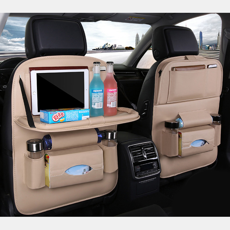 Multi-Function-Leather-Car-Seat-Hanging-Bag-with-Phone-Tablet-Storage-Pocket-Travel-Folding-Dining-T-1740340-9