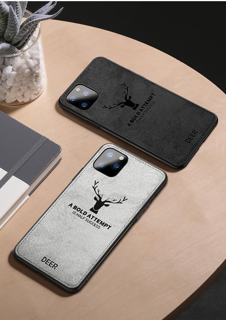 BAKEEY-Deer-Canvas-Cloth-Shockproof-Protective-Case-for-iPhone-11-Pro-58-inch-1566417-11