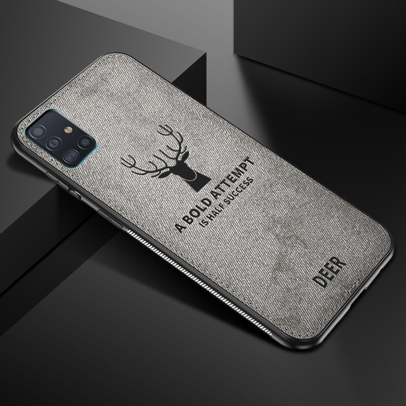 BAKEEY-Deer-Classic-Canvas-Cloth-Shockproof-Protective-Case-for-Samsung-Galaxy-A51-2019-1630965-7