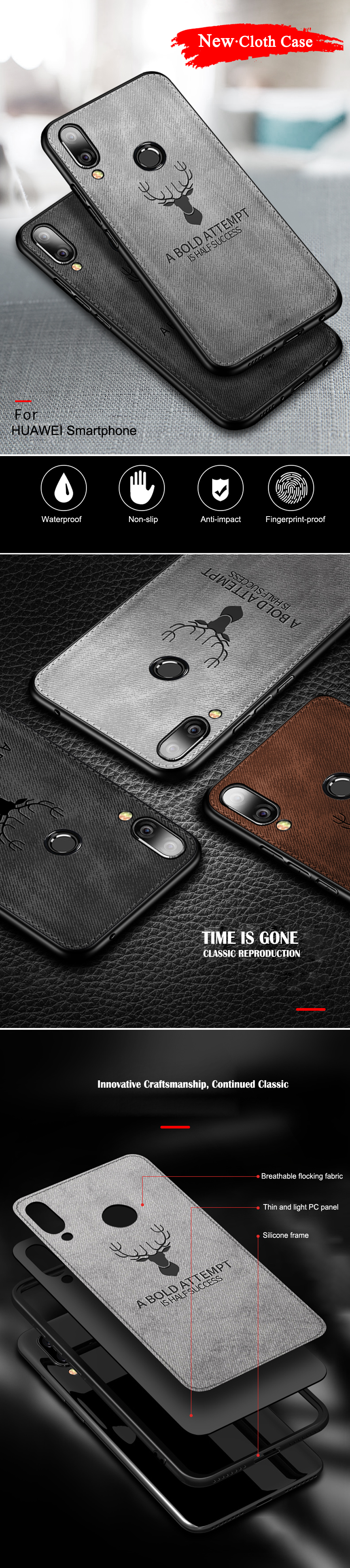 BAKEEY-Deer-Shockproof-Anti-Scratch-ClothTPU-Protective-Case-For-Huawei-Honor-8X-1454759-1