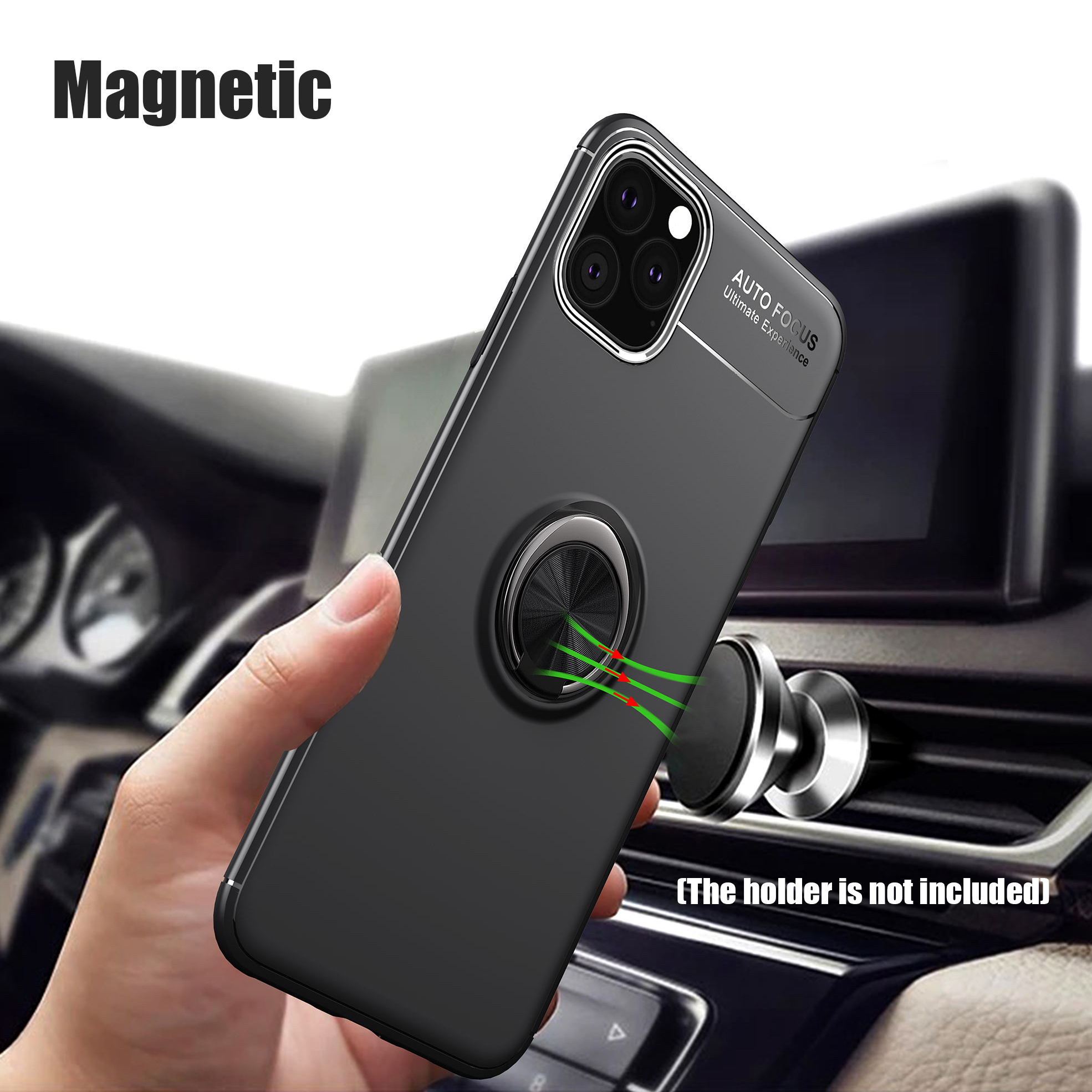 Bakeey-360ordm-Rotating-Magnetic-Ring-Holder-Soft-Silicone-Shockproof-Protective-Case-for-iPhone-11--1570320-1