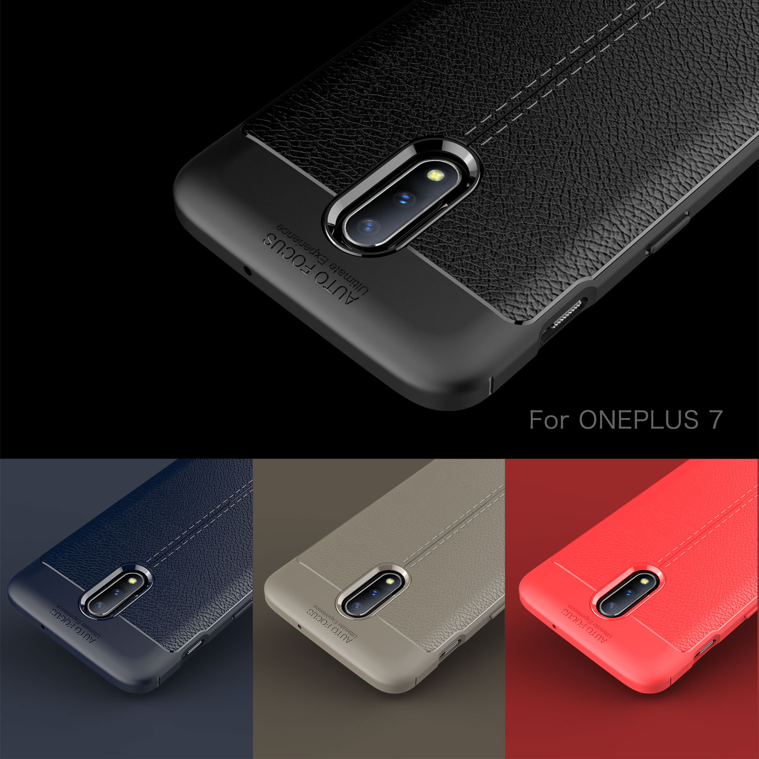 Bakeey-Anti-Fingerprint-Soft-Litchi-Texture-Silicone-Protective-Case-For-OnePlus-7-1500128-4