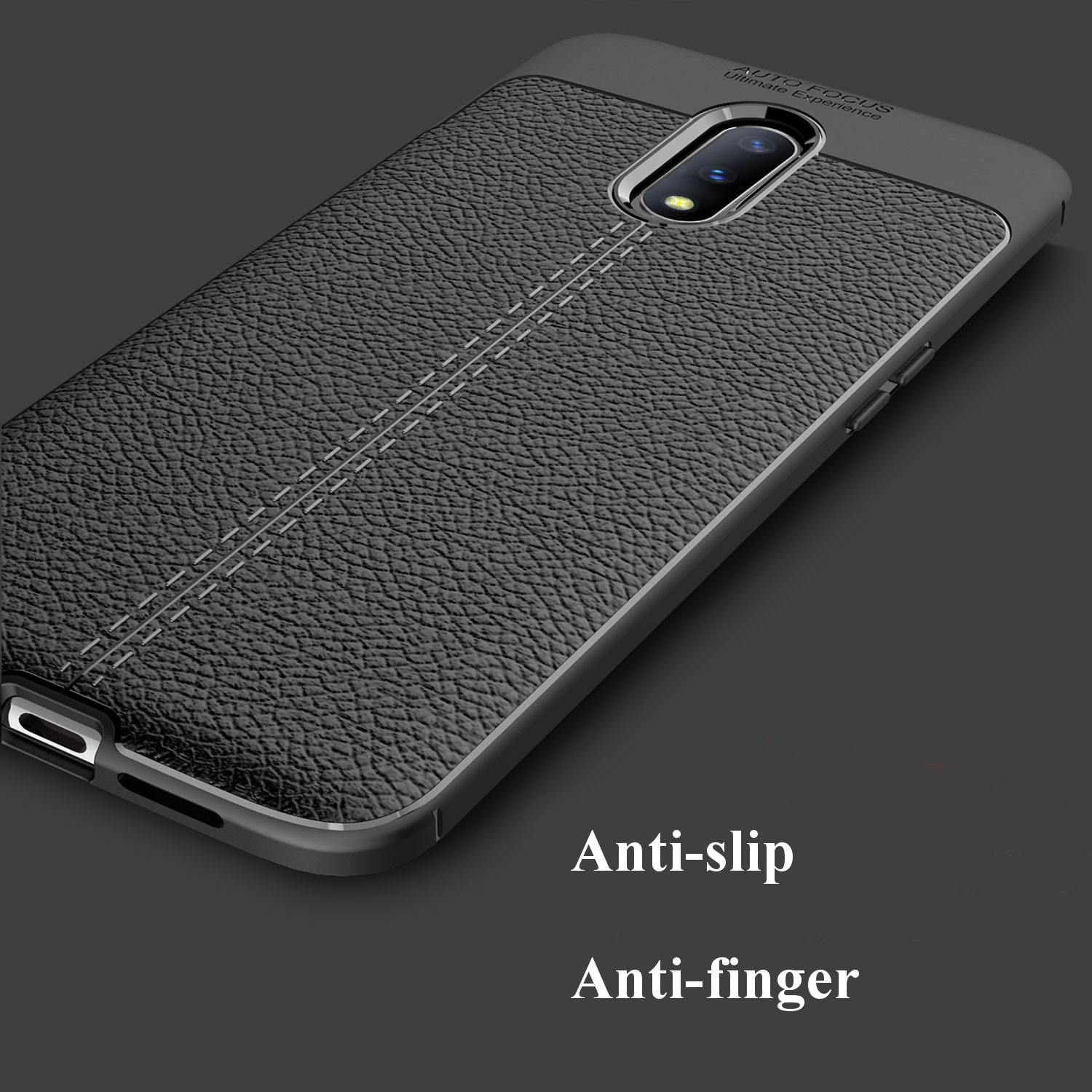 Bakeey-Anti-Fingerprint-Soft-Litchi-Texture-Silicone-Protective-Case-For-OnePlus-7-1500128-6