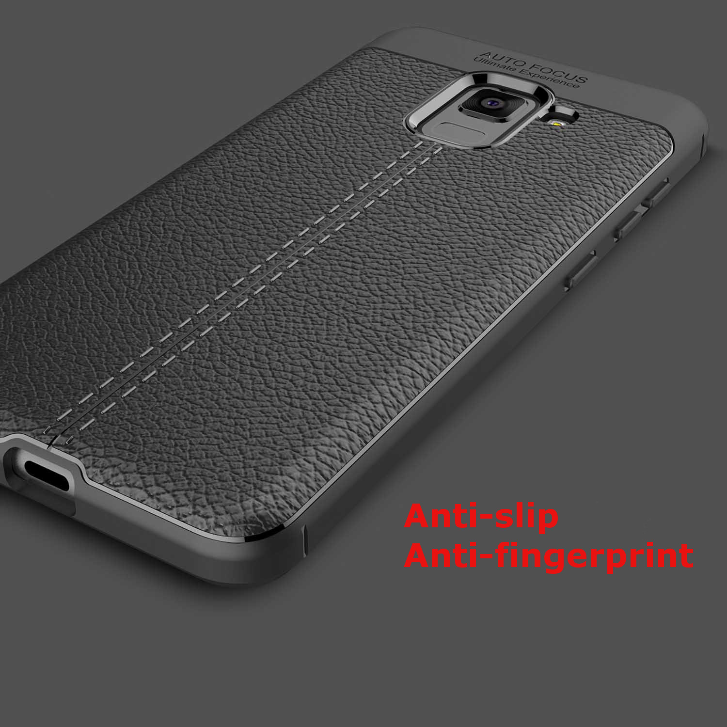 Bakeey-Anti-Fingerprint-Soft-TPU-Litchi-Leather-Case-for-Samsung-Galaxy-A8-Plus-2018-1270592-6