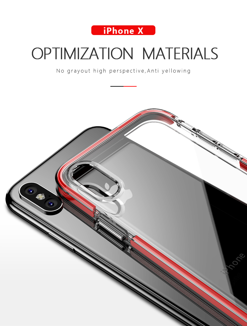 Bakeey-Anti-Knock-Transparent-Slim-Soft-TPU-Composite-TPE-Protective-Case-for-iPhone-X-1323572-2