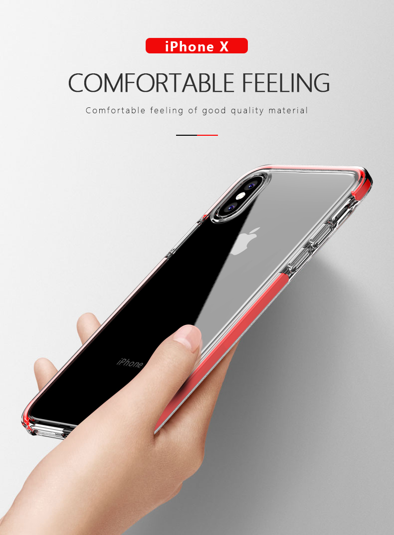 Bakeey-Anti-Knock-Transparent-Slim-Soft-TPU-Composite-TPE-Protective-Case-for-iPhone-X-1323572-4