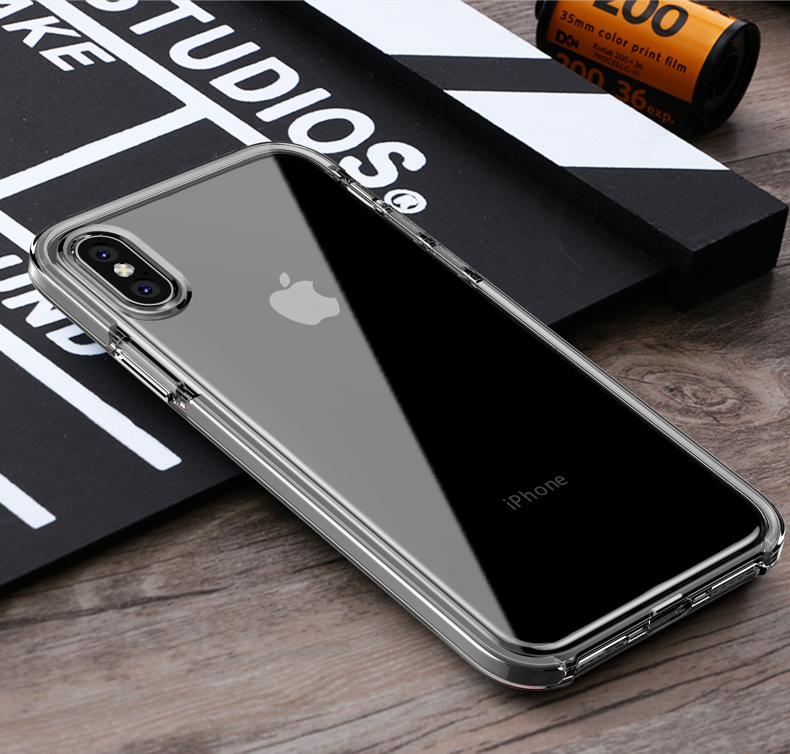 Bakeey-Anti-Knock-Transparent-Slim-Soft-TPU-Composite-TPE-Protective-Case-for-iPhone-X-1323572-9