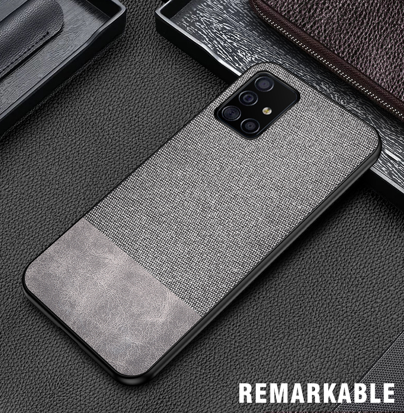 Bakeey-Anti-fingerprint-Cotton-Cloth-PU-Leather-Protective-Case-for-Samsung-Galaxy-A71-2019-1631026-11