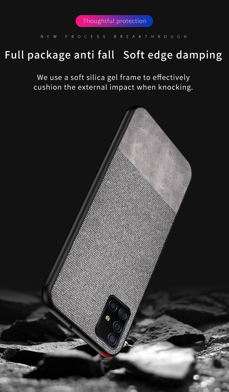 Bakeey-Anti-fingerprint-Cotton-Cloth-PU-Leather-Protective-Case-for-Samsung-Galaxy-A71-2019-1631026-7