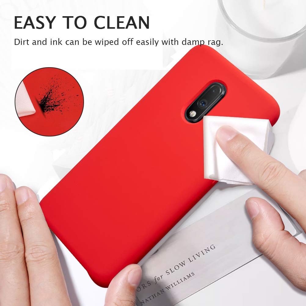 Bakeey-Anti-scratch-Anti-fingerprint-Liquid-Silicone-Protective-Case-for-OnePlus-7-1535255-3