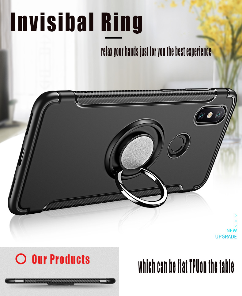 Bakeey-Anti-slip-Shock-proof-360deg-Adjustable-Ring-Holder-Protective-Case-for-Xiaomi-Mi-Max-3-1366880-1