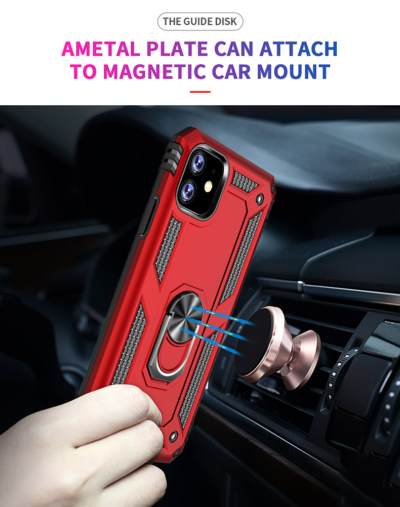 Bakeey-Armor-Magnetic-360-Degree-Rotating-Ring-Holder-PC-Shockproof-Protective-Case-for-iPhone-11-61-1639967-5