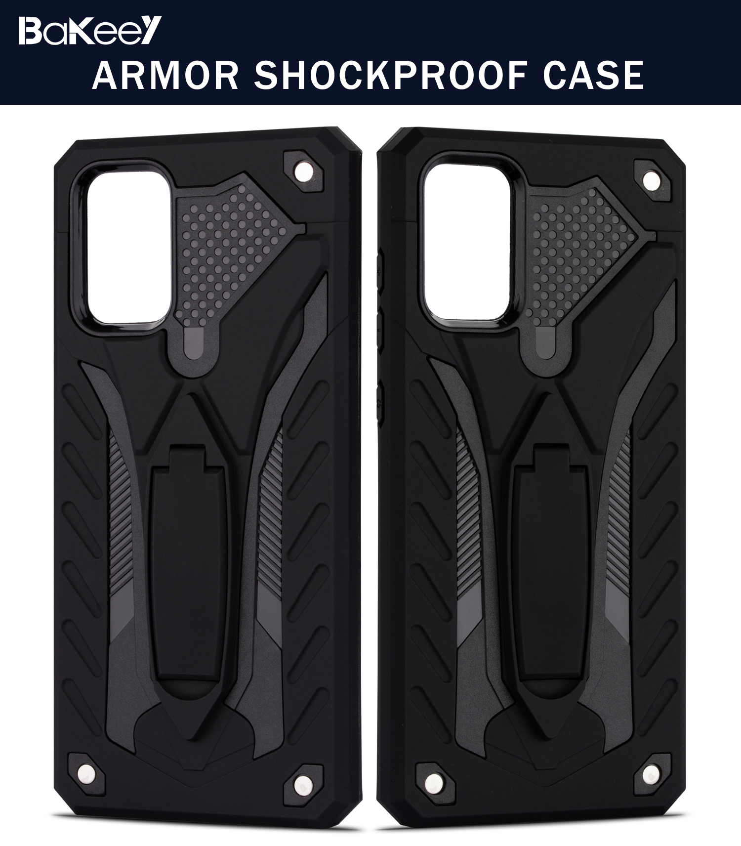 Bakeey-Armor-Shockproof-Anti-Fingerprint-with-Ring-Bracket-Stand-PC--TPU-Protective-Case-for-Samsung-1726005-1