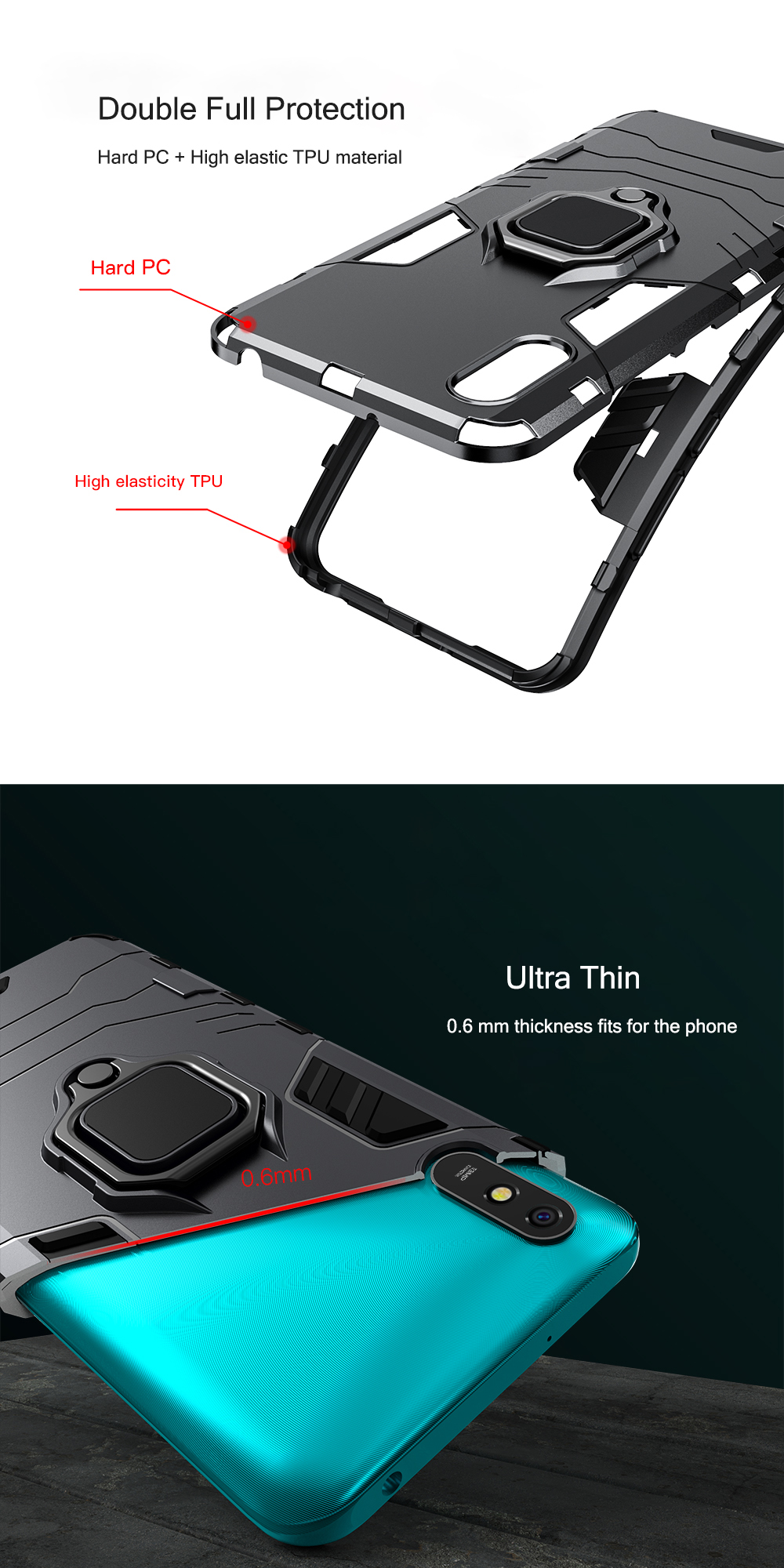 Bakeey-Armor-Shockproof-Magnetic-with-360-Rotation-Finger-Ring-Holder-Stand-PC-Protective-Case-for-X-1733973-2