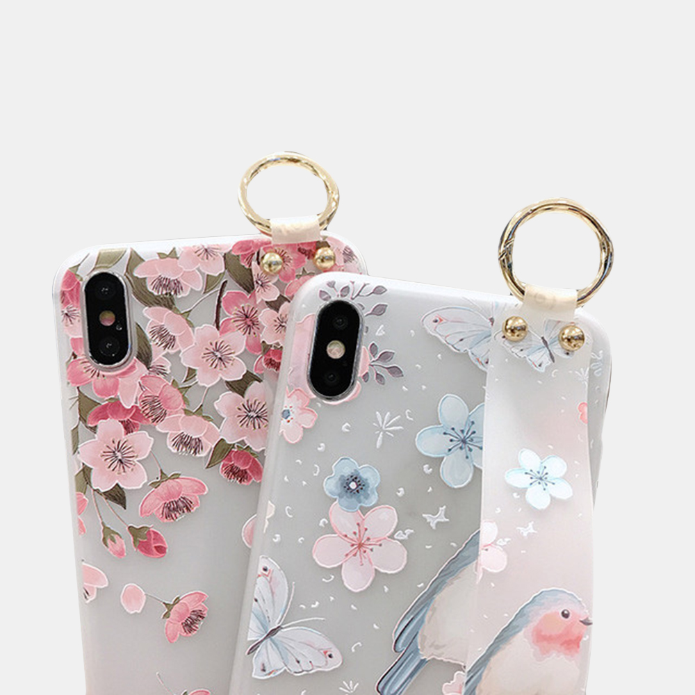 Bakeey-Blossom-Embossed-Soft-Silicone-Protective-Case-with-Wristband-Holder-for-iPhone-XS-MAX-XR-X-f-1547729-5