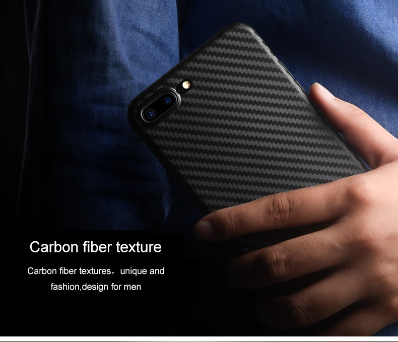 Bakeey-Carbon-Fiber-Texture-Anti-Fingerprint-PP-Case-For-iPhone-7-Plus8-Plus-1152666-1