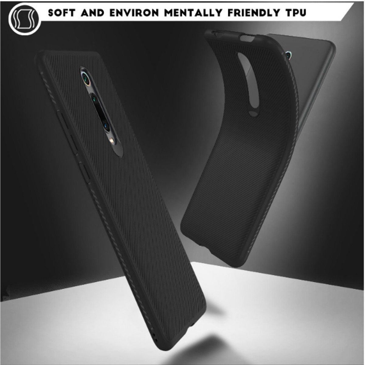 Bakeey-Carbon-Fiber-Texture-Shockproof-Soft-TPU-Protective-Case-for-Xiaomi-Mi-9T--Xiaomi-Mi9T-Pro--X-1559484-2