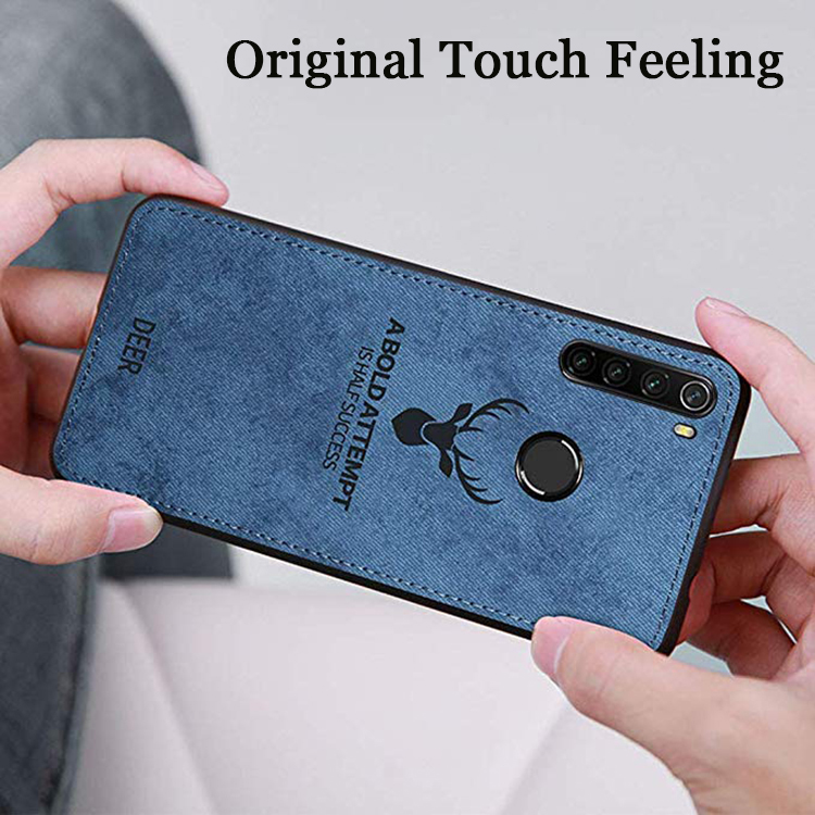 Bakeey-Deer-Luxury-Canvas-Cloth-Shockproof-Anti-fingerprint-Protective-Case-for-Xiaomi-Redmi-Note-8--1586221-5