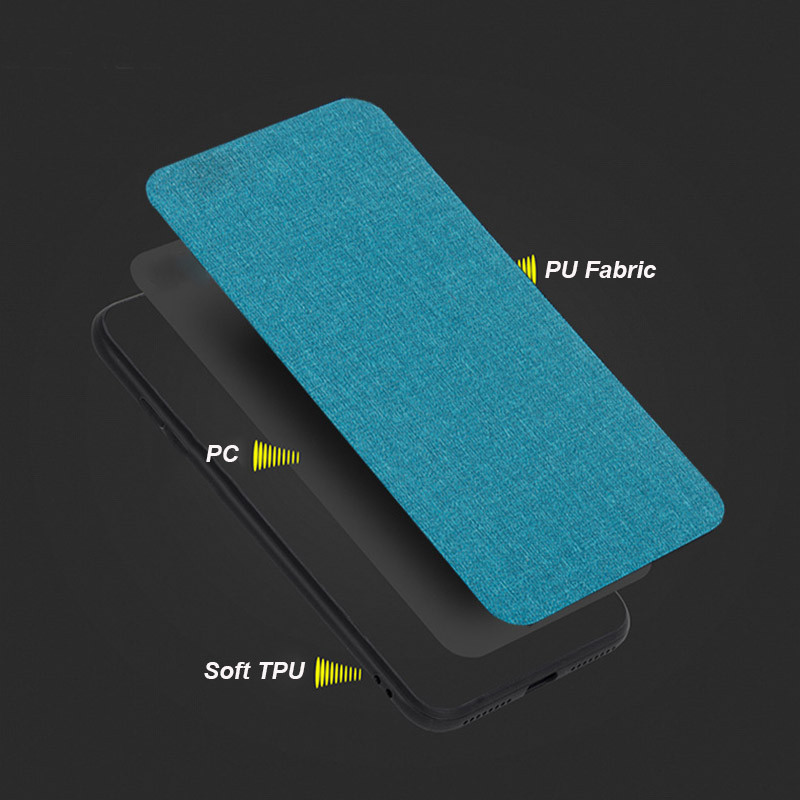 Bakeey-Fabric-PCPU-Leather-Back--Soft-TPU-Bumper-Protective-Case-for-Xiaomi-Mi-8-Lite-626-inch-Non-o-1390457-3