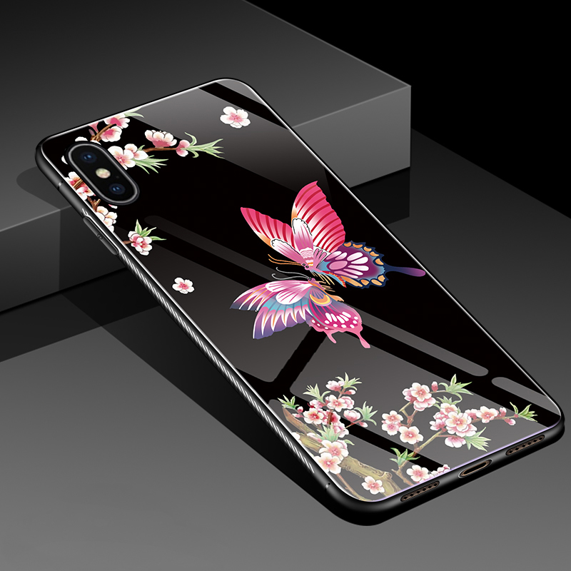 Bakeey-Fashion-Pattern-Tempered-Glass-Protective-Case-For-iPhone-XS-Max-1391542-7