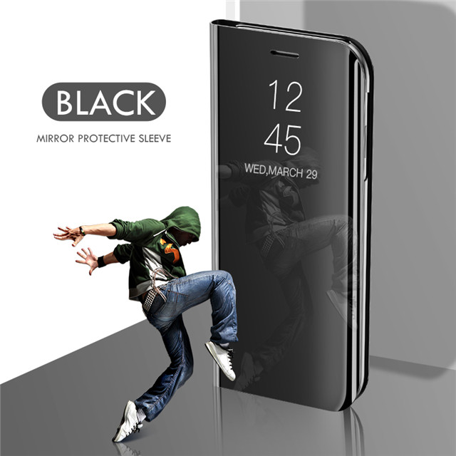 Bakeey-Flip-Mirror-Window-Shockproof-Full-Cover-Protective-Case--HD-Clear-9H-Anti-Explosion-Tempered-1734342-5