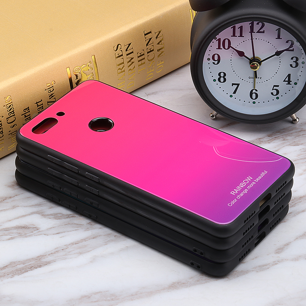 Bakeey-Gradient-Color-Tempered-Glass-Shockproof-Protective-Case-For-Xiaomi-Mi-8-Lite-Non-original-1407234-1