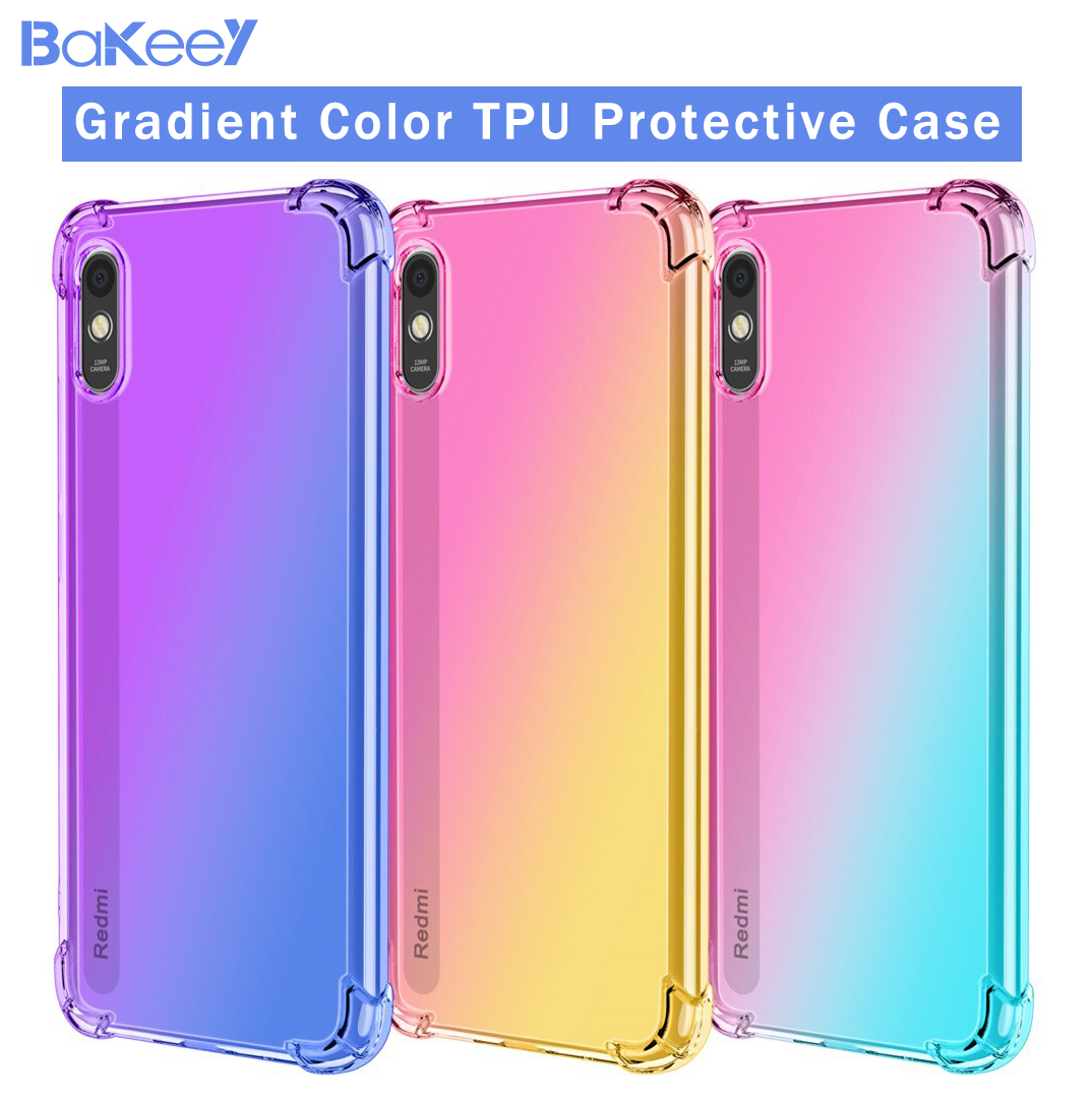 Bakeey-Gradient-Color-with-Four-Corner-Airbags-Shockproof-Translucent-Soft-TPU-Protective-Case-for-X-1721605-1