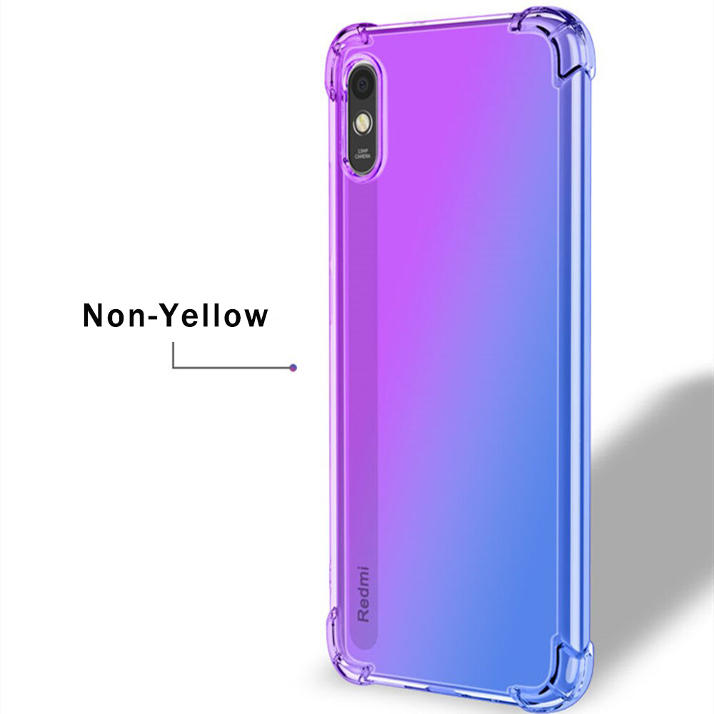 Bakeey-Gradient-Color-with-Four-Corner-Airbags-Shockproof-Translucent-Soft-TPU-Protective-Case-for-X-1721605-3