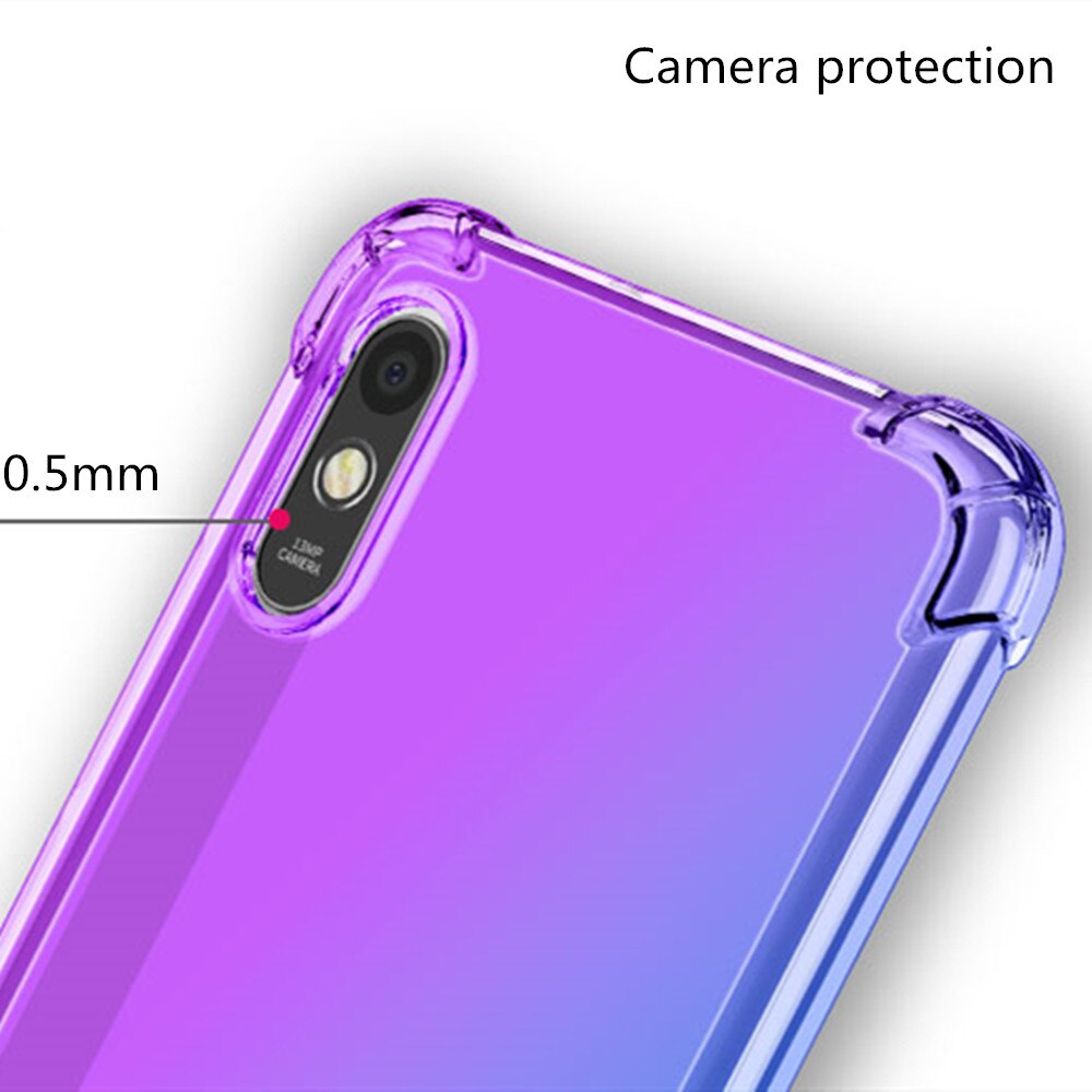 Bakeey-Gradient-Color-with-Four-Corner-Airbags-Shockproof-Translucent-Soft-TPU-Protective-Case-for-X-1721605-4